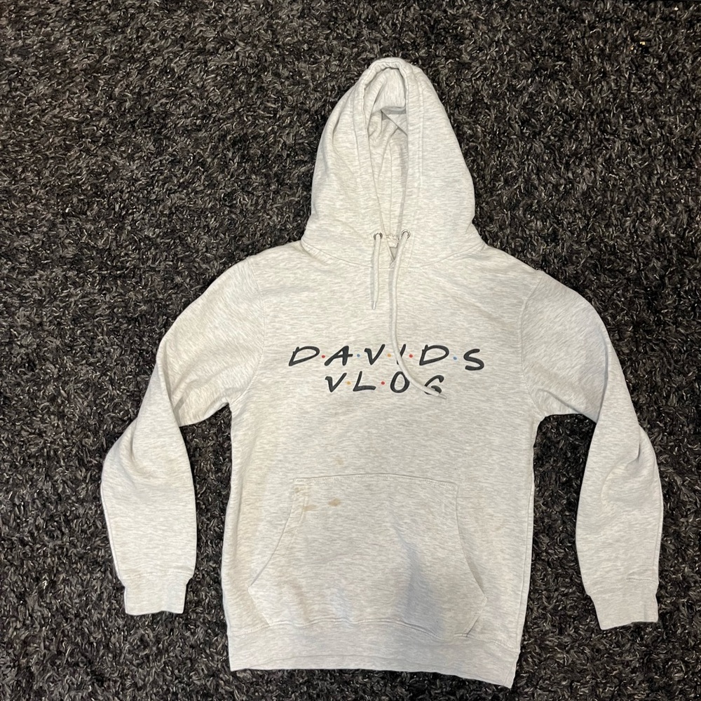 David Dobrik Friends Merch Grey Hoodie Discontinued RARE